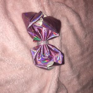 Pink holographic Jojo bow